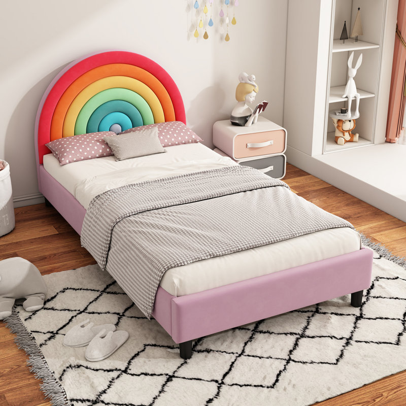 Lit plateforme tapissier Rainbow Design