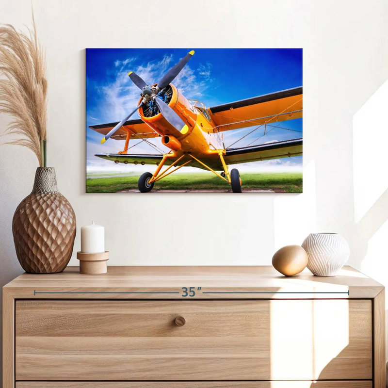 Mehar Orange Airplane, 30" H x 45" W