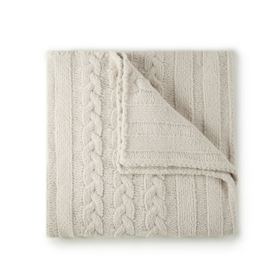 Cozy Cable Knit Throw