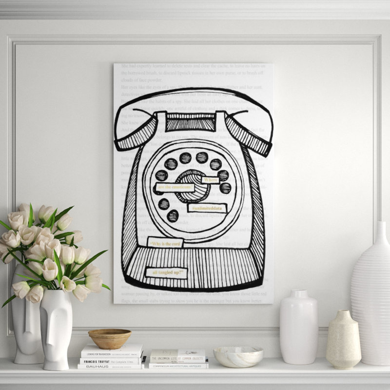 Ring Me par Kelli Ellis - impression sur toile tendue, Or doré, H 71 po x l 47 po x P 1,5 po