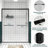 Aluminum Frame Double Sliding Shower Door,Bathroom Sliding Door With Premium 1/4" (6Mm) Clear Tempered Glass, Hardware Sliding Glass Shower Enclosure-118574608