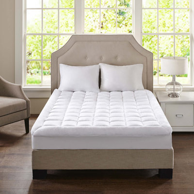 Surmatelas moelleux imperméable hypoallergénique en duvet synthétique