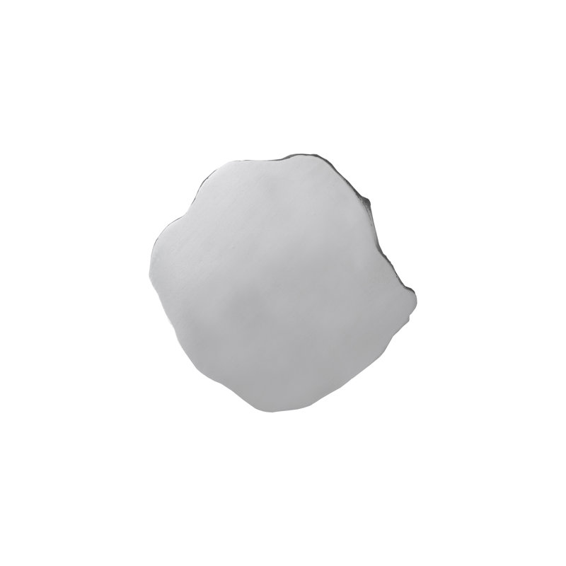 Modern Silver Leaf Resin 24" Nature-Inspired Accent Stool