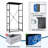 4 Drawer Dresser for Bedroom, Narrow Chest of Drawers, Wooden Top and Study Iron Frame 18"x37.5"-(WxH)