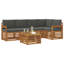  Ensemble de canapé 6 pièces en bois d'acacia naturel et anthracite massif