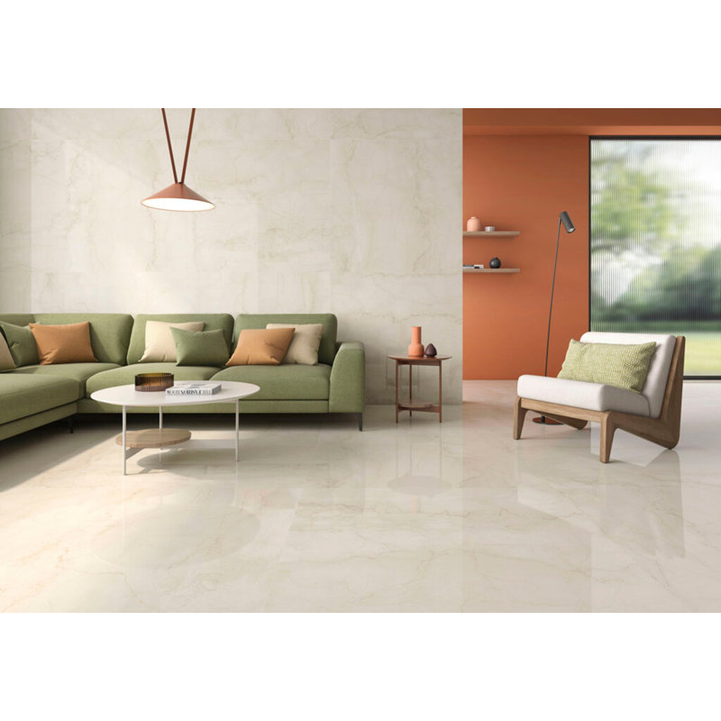 Krema Natural Polished 24x24 Marble Look Rectified