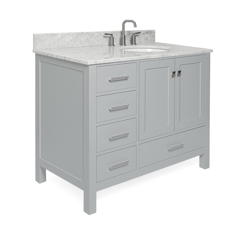 Ensemble de meuble-lavabo simple 43 po Flynt, Gris