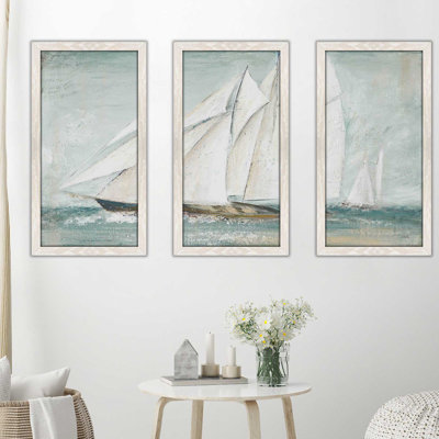 « cape cod voilier », reproduction de peinture à l’acrylique à multiples images