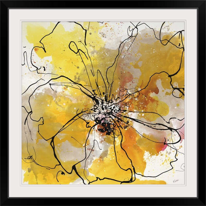 'allure V En Peignant Imprimer Rikki Drotar, Encadré noir, 20" H x 20" lx 1" p