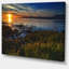 «Warm River Sunset» avec reproduction d'oies sur toile tendue-19242477