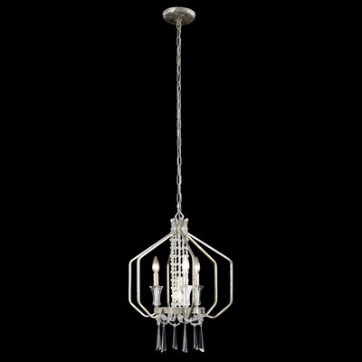 Lustre géométrique à 4 lumières de style bougie Jarrett