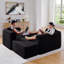 Canapé modulaire Boneless de 114 po avec méridienne en forme de L, canapé modulaire avec repose-pieds mobile, fauteuils rembourrés-332173998