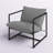 Reagle Modern Metal Framed Sling Accent Chair-81655793