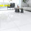 Carreau de porcelaine poli 12 po x 24 po Magnum Super White