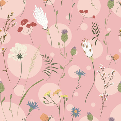 Rocheport Floral Pattern - Wrapped Canvas Print