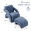 Fauteuil rembourré avec repose-pieds-203765708