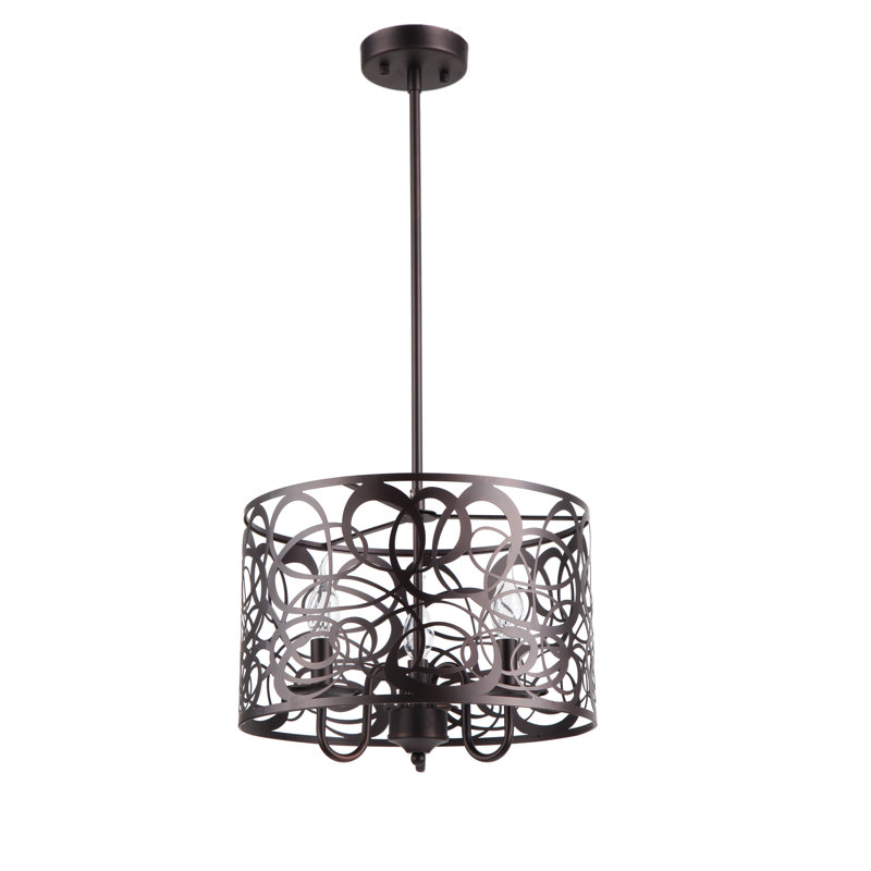 Lustre tambour 3 lumières Morecambe Farmhouse