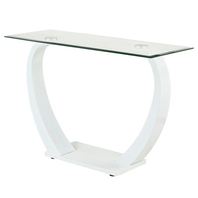 48'' Glass Top Console Table