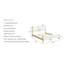 Structure de lit tapissier moderne blanc Boucle-689167195