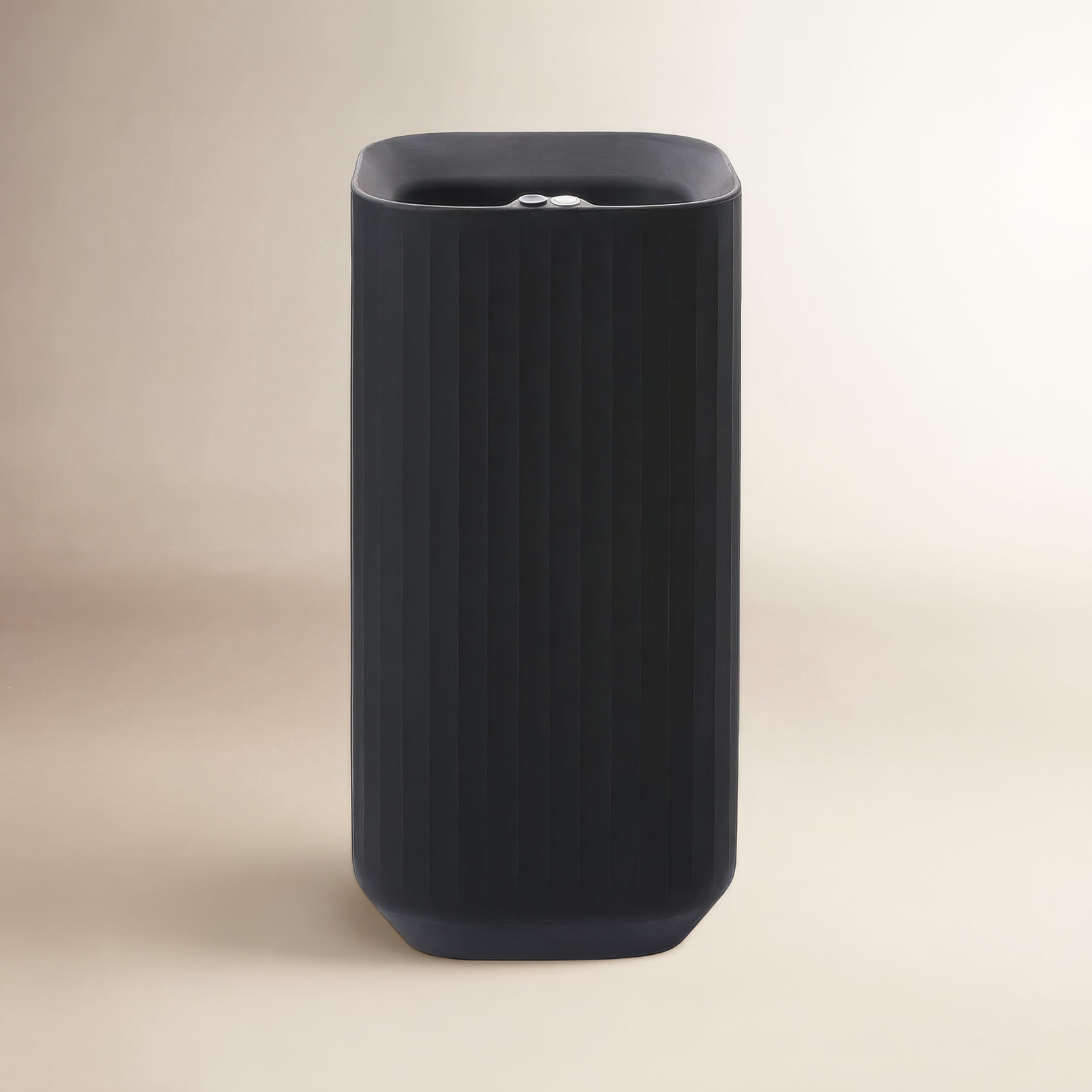 Mod 20" Planter Box, Caviar Black, 20" x 20" x 38"H - Tall Square