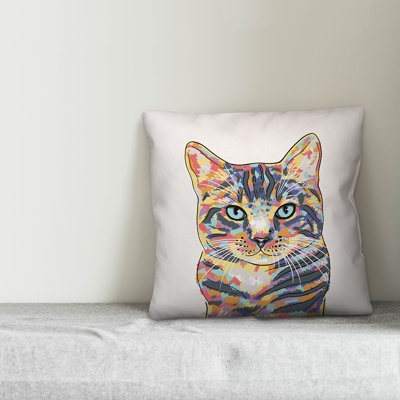  Cat Throw Pillow