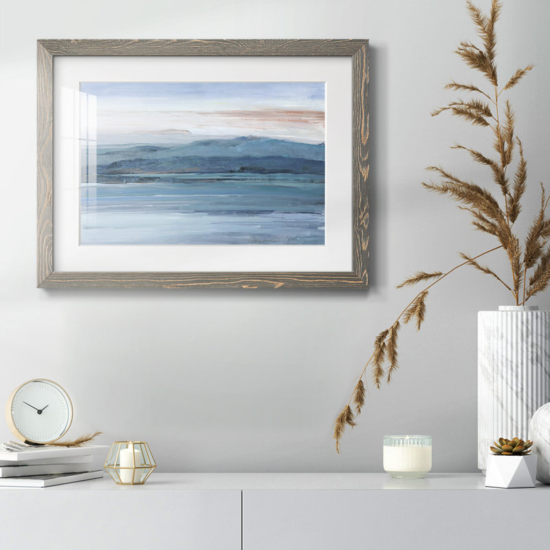 De l'autre côté du lac, H 14 po x l 20 po x P 1,5 po, Gris