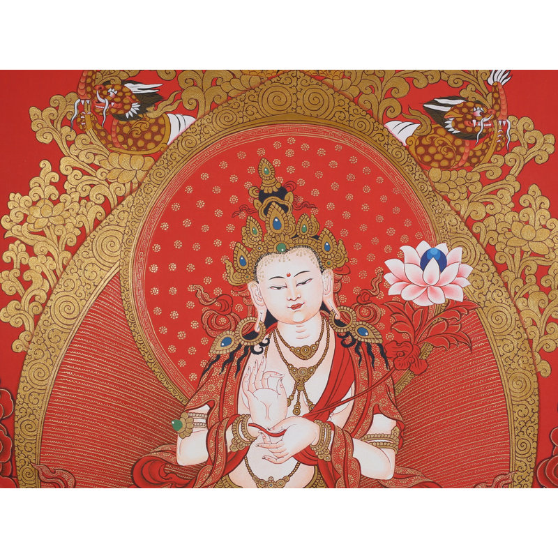 Samantabhadra - Bouddhiste tibétain (Thangka Brocadeless)