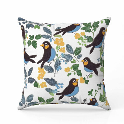 Sweet Tweets Faux Suede Pillow