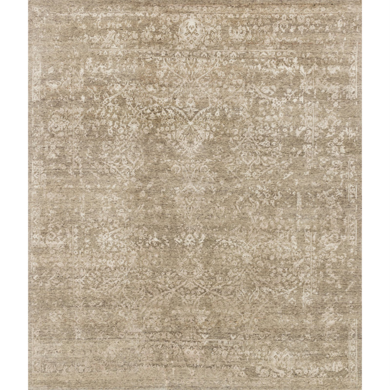 Tapis décoratif en laine noué à la main Pierre Colson, Rectangle 2 pi x 3 pi