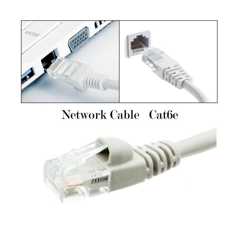 12 Ft Ethernet Cable, 10" H x 12" W x 3" D