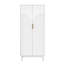 Armoire 31,89 pouces à 2 portes avec porte à panneau et panneau de porte en bois gaufré en PVC-375755482