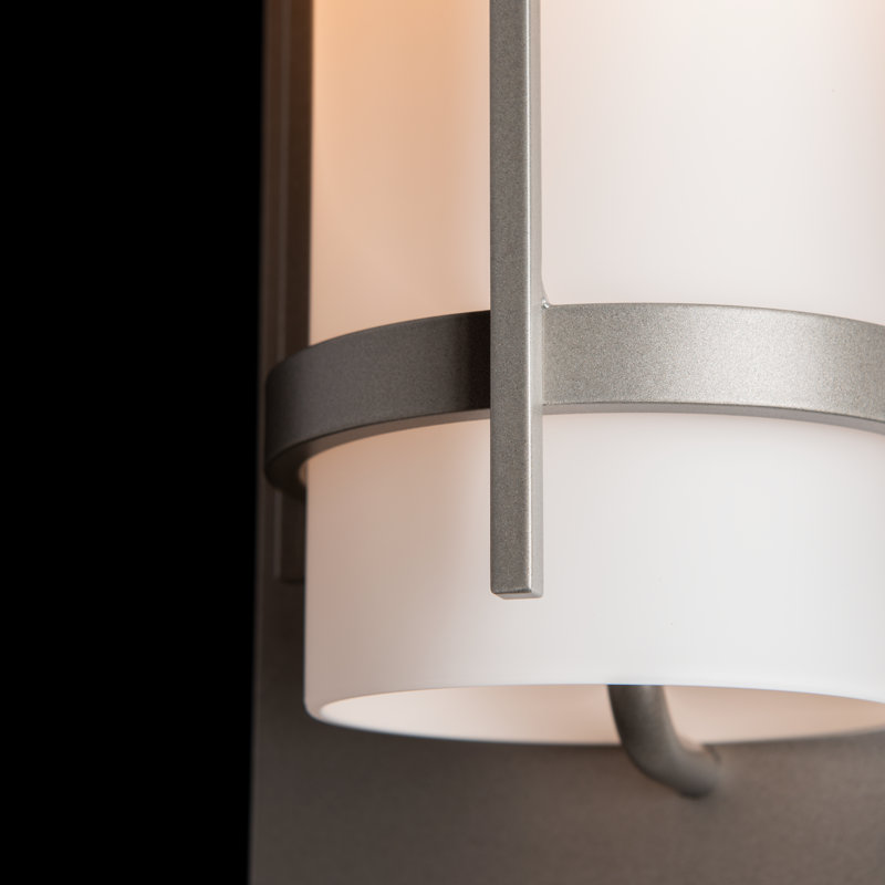 Banded Outdoor Flush Mount, Coastal Burnished Steel, 15.8" H x 7" W x 5.2" D