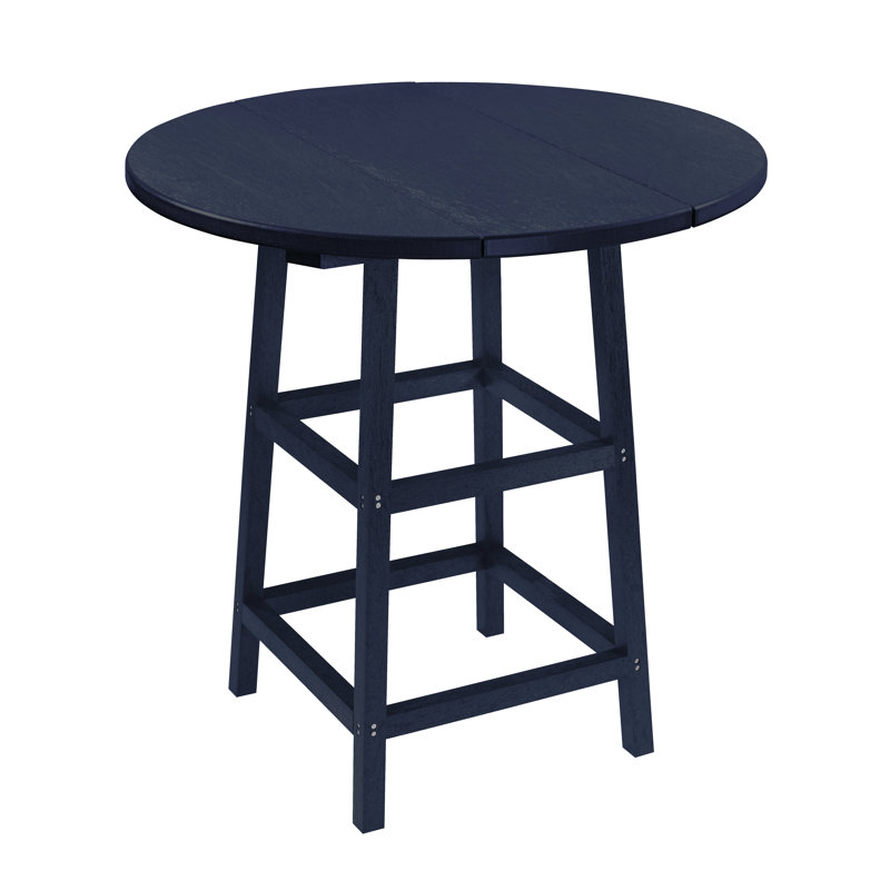 Shay Round Outdoor Bistro Table , in. W in. D, 43" H x 33" W x 33" L, Atlantic Navy
