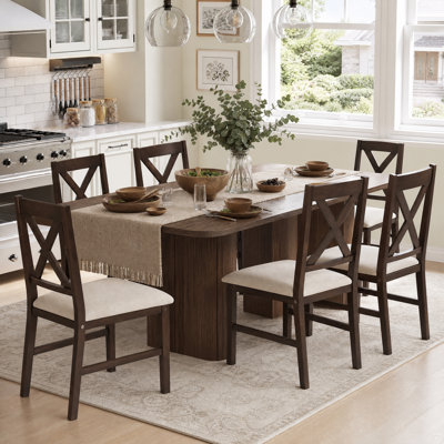Chaises de salle à manger pliantes rembourrées et empilables avec structure en bois massif