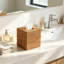 Boîte à mouchoirs carrée en rotin, porte-mouchoirs en osier tressé à la main, décoration bohème naturelle pour salle de bain, chambre, salon ou bureau