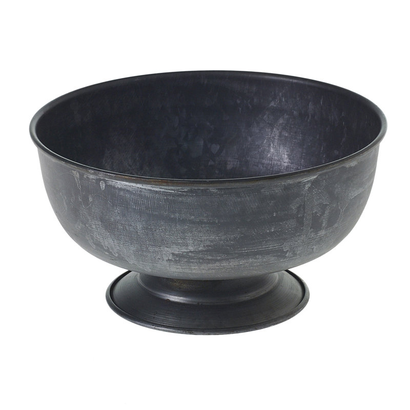 Handmade Metal Table Vase, 4.25" H x 8" W x 8" D