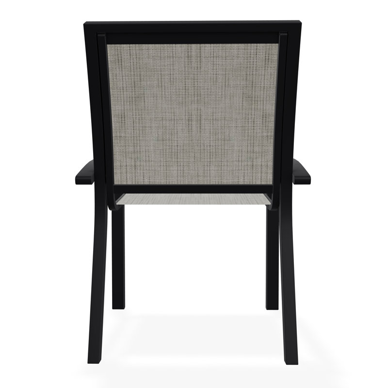 Kendall Outdoor Dining Chair, Black, Smoke