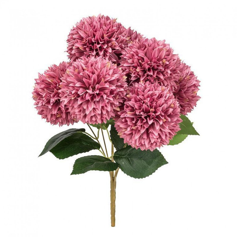 Bouquet de fleurs artificielles roses 7 dahlia