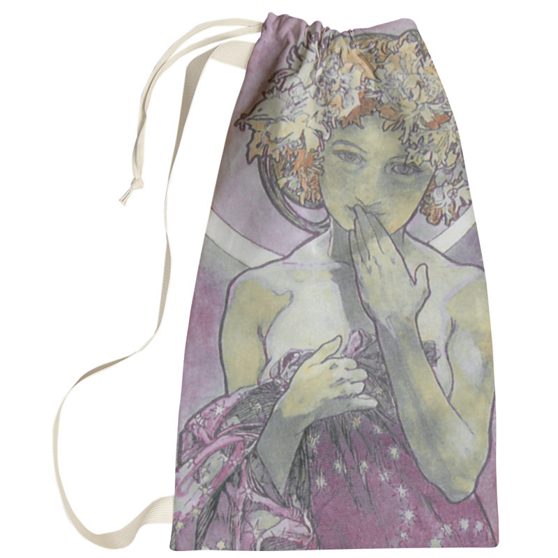 Sac à linge lune star Magdaleno, Petit (H 64 po x l 20 po x P 1,5 po), Rose