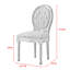Chaise en lin sans accoudoirs avec finition en bois brossé antique-74929610