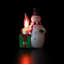 Bonhomme de neige scintillant avec veilleuse de Noël vacillante - 5 po