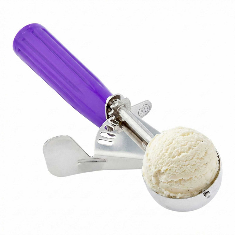 Pelle à portion de 0,86 oz pour restaurant, 1 cuillère à biscuits en acier inoxydable à dégagement de déclenchement - avec poignée d'orchidée, fer à repasser en acier inoxydable, pour le contrôle des portions, la pâte à biscuits, la pâte à petits gâteaux ou la crème glacée
