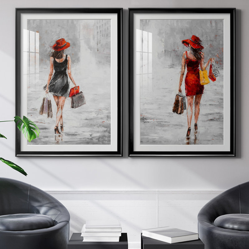 City City I - ensemble de 2 reproductions d'art, H 26,5 po x l 73 po x P 1,5 po, H 31,5 po x l 47 po x P 1,5 po, Blanc