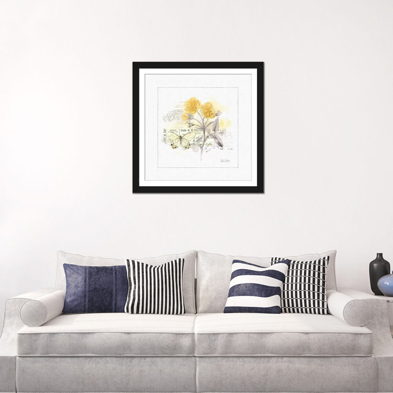 « ensoleillé day iv », reproduction d’impression sur toile tendue, Papier d'art encadré noir, H 16 po x l 16 po x P 1 po