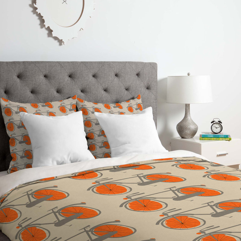 Ensemble de housse de couette vélos, Housse de couette pour grand lit et 2 taies décor