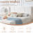 Braya Upholstered Platform Storage Bed With 4 Drawers,White Queen-353337525-353337520