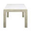 Table de salle à manger Contemporary 6 - plateau en marbre blanc et sièges rectangulaires à bord brun 6