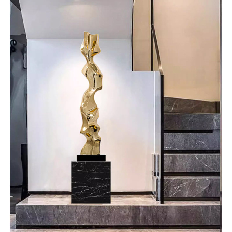 Articles de décoration galvanisés en résine de luxe moderne et minimaliste