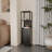 Tall Bamboo Linen Tower in Black