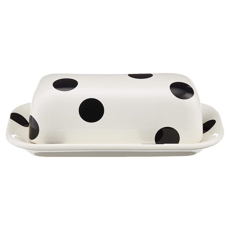 Contenant à pois Kate Spade New York 856724, va au lave-vaisselle, blanc